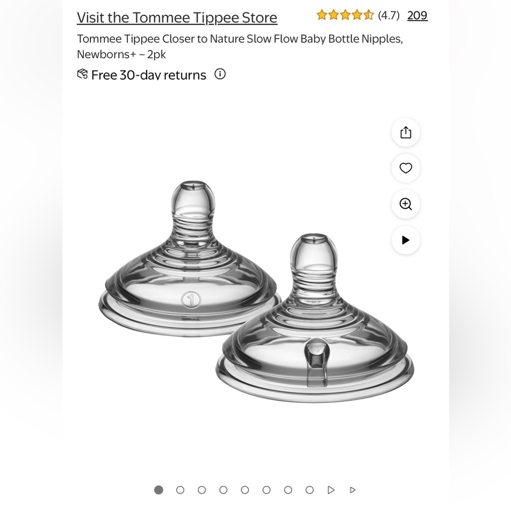 Tommee Tippee Closer to Nature Slow Flow Size 1